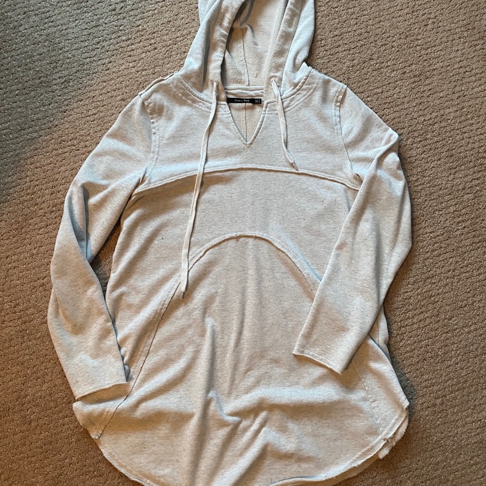 Hooded tunic sweatshirt